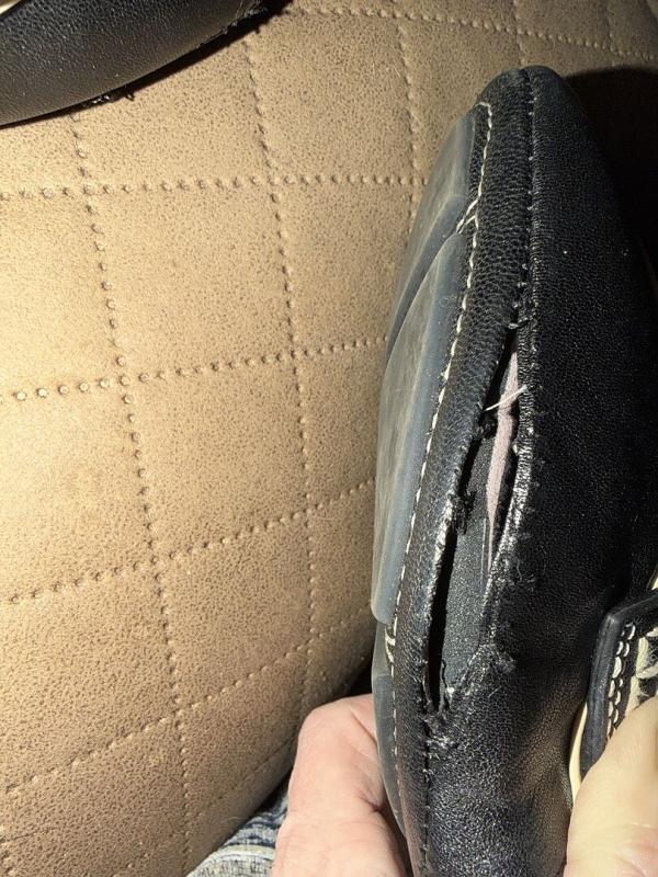 Customer photo for "Shoe ripped 2nd time wearing"