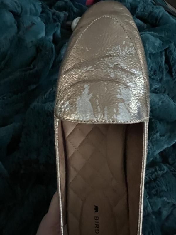 Customer photo for "Comfortable shoes but gold runs right off"