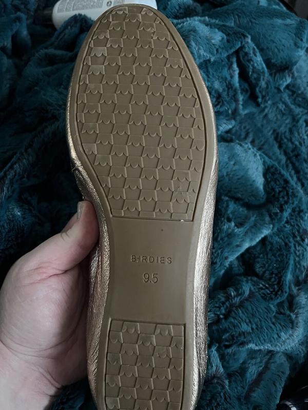 Customer photo for "Comfortable shoes but gold runs right off"