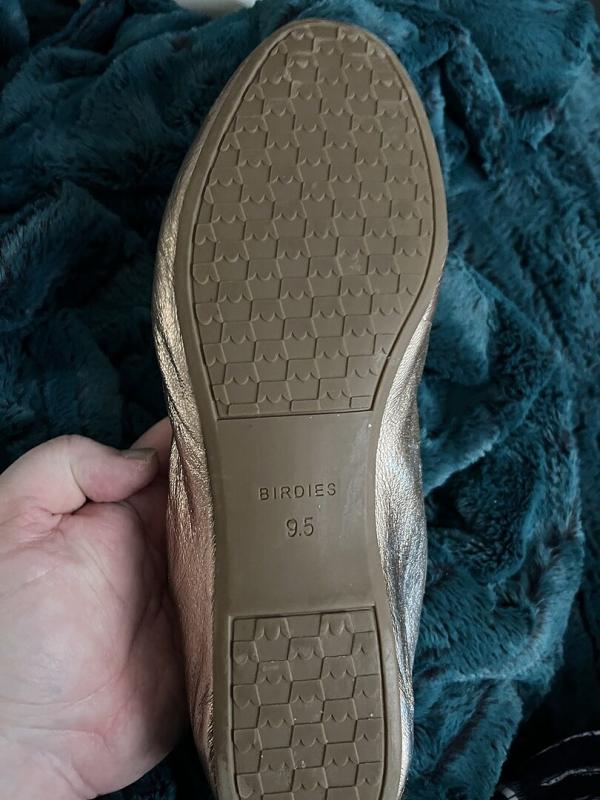 Customer photo for "Comfortable shoes but gold runs right off"