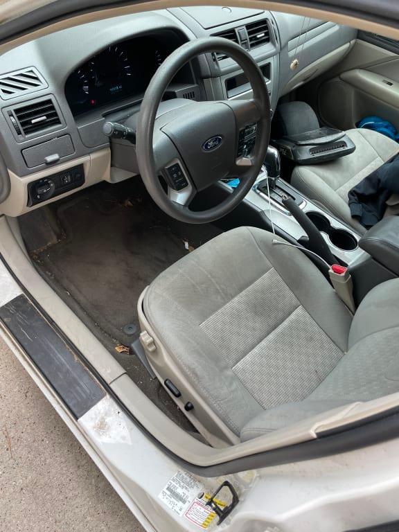 Offensive stains on car upholstery.