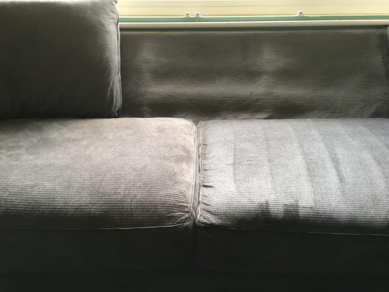 Cushion on the right is clean