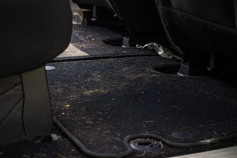 My car before using the vacuum and pet Turbo Eraser attachment!