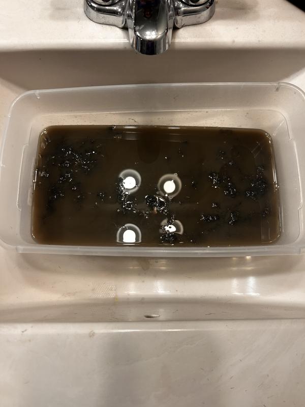 What I poured out of the dirty water reservoir! 🤢