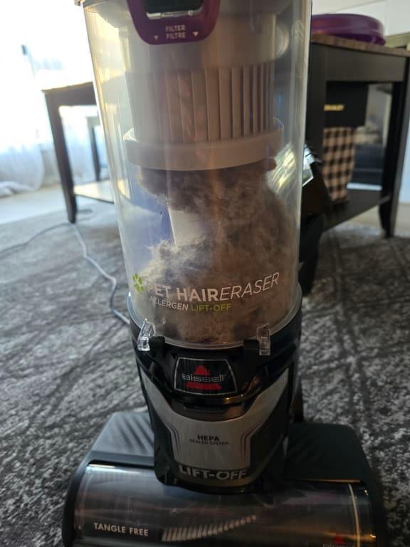 After 1 pass on front rug and living room rug