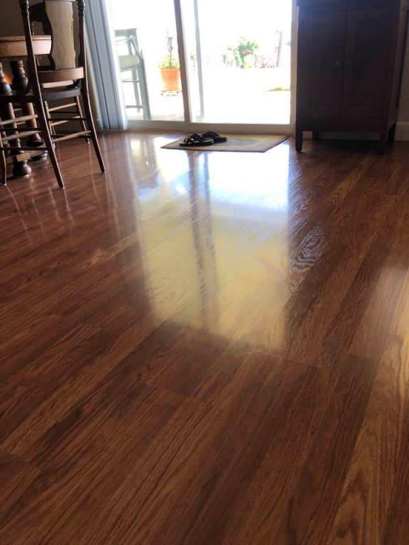 clean, shiny and streak free floors...THANK YOU BISSELL