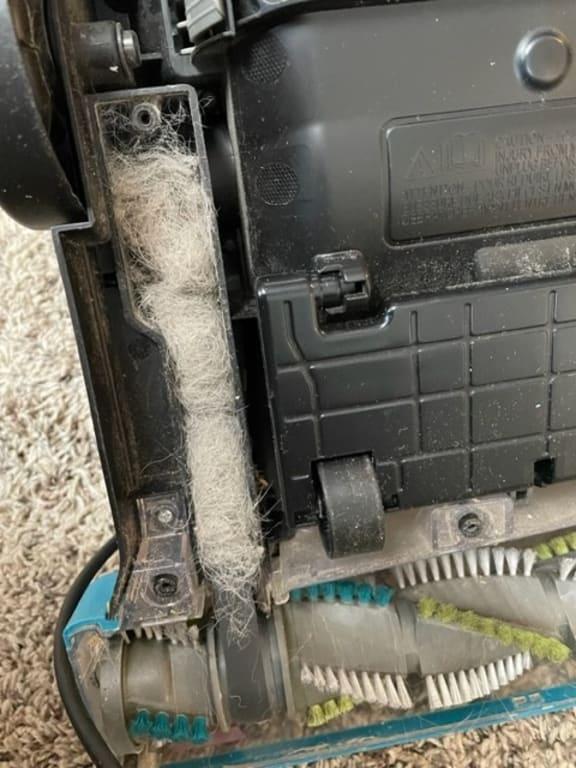 Belt is covered with hair 20x 10 carpet area