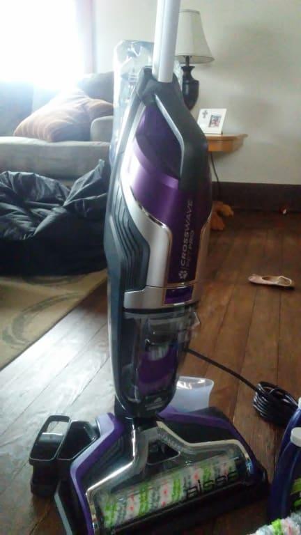 BISSELL Crosswave Pet Pro All in One Wet Dry Vacuum Cleaner and Mop for  Hard Floors and Area Rugs, Purple, 2306A