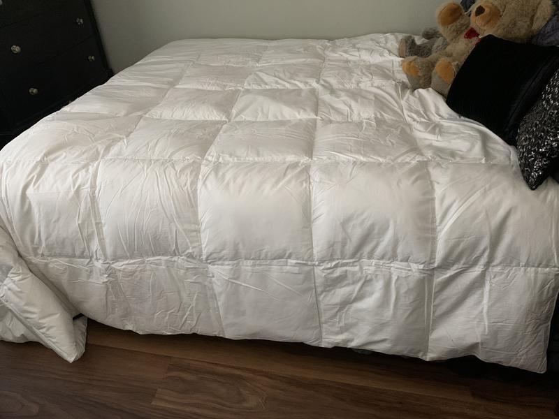 Serta White Solid Twin/Twin Xl Comforter Nylon with (Down Alternative Fill)