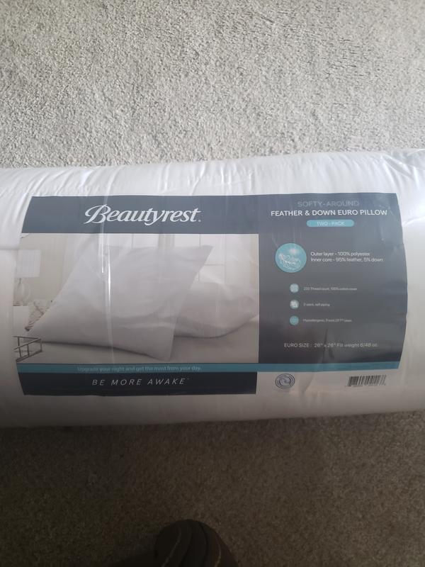 Beautyrest Cotton Softy-Aroundfeather And Down Euro Pillow (2PK