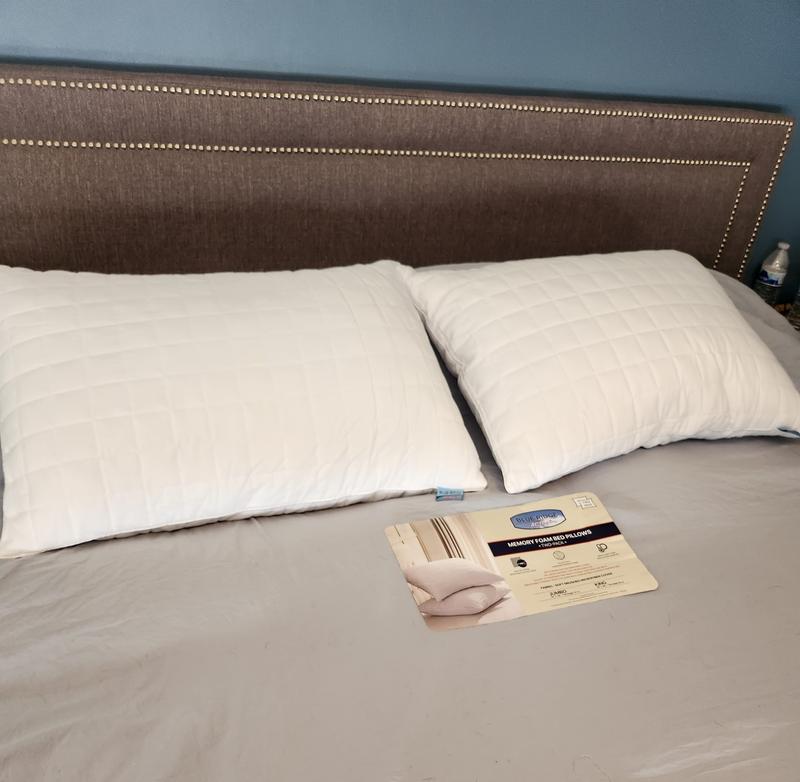 ASMILITY 2 Pack Shredded Memory Foam Bed Pillows for Sleeping Adjustab