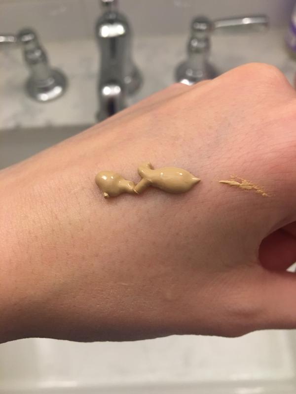 Dried log of makeup in the middle of my creamy makeup