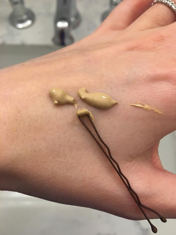 Scooping out my dried makeup log