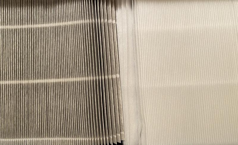 Filter on left is one year of use. Yikes!