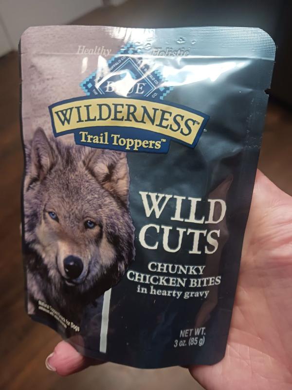 BLUE Wilderness Wet Dog Food Grain Free Chicken Wild Cuts Trail Toppers Blue Buffalo