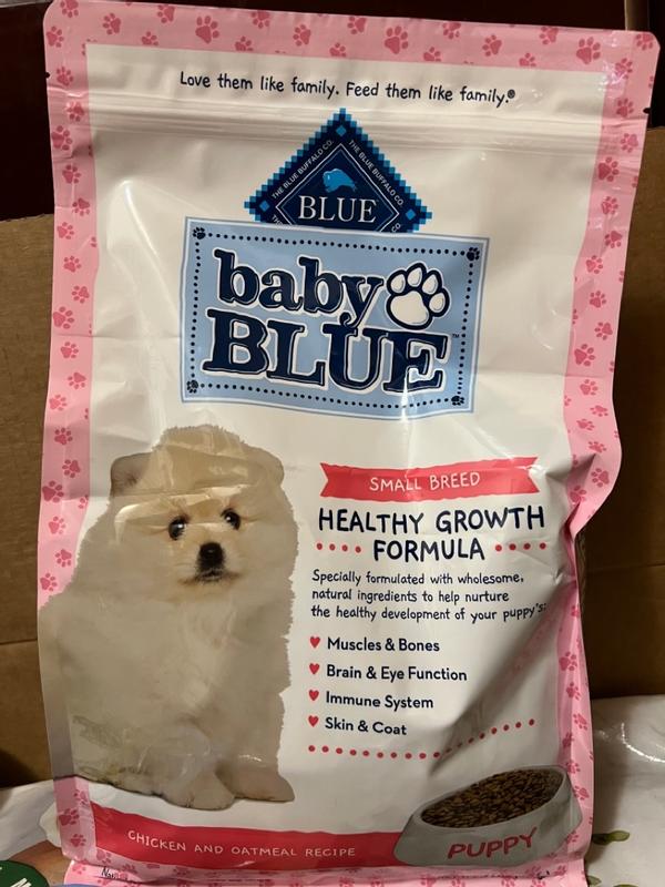 Blue Buffalo Baby Blue Healthy Growth Formula with DHA, Chicken and Oatmeal Recipe Natural Small Breed Puppy Dry Food, 4 lbs. | Petco