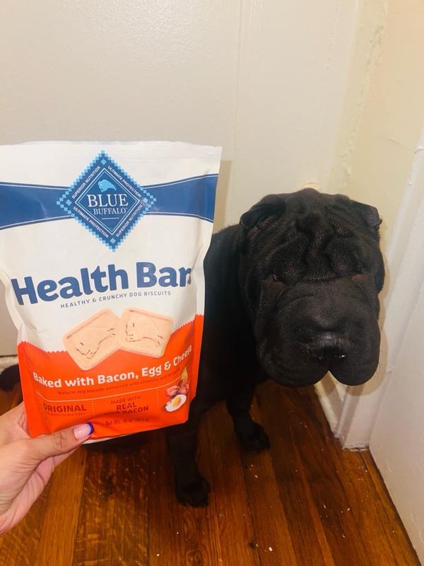 BLUE Buffalo Health Bars Dog Treats – Bacon, Egg & Cheese – 80 Oz – Exp 03/2026