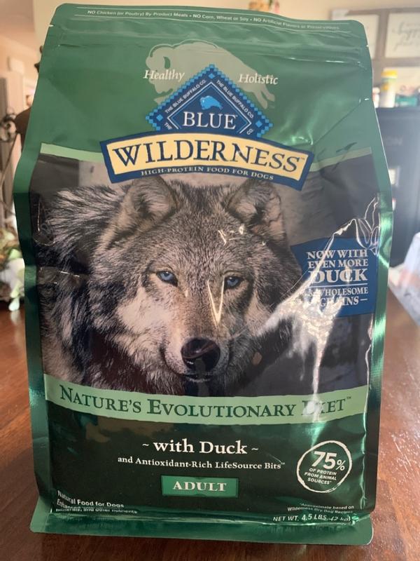 Blue Buffalo Wilderness High Protein Natural Adult Dry Dog Food plus Wholesome Grains Duck 24 lb bag