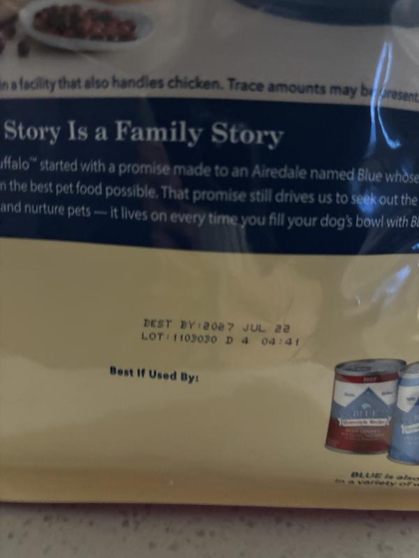 The lot number of the bag that got my dog sick