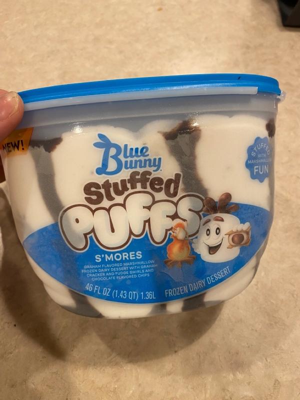 On Second Scoop: Ice Cream Reviews: Blue Bunny Stuffed Puffs Classic  S'mores Sandwiches