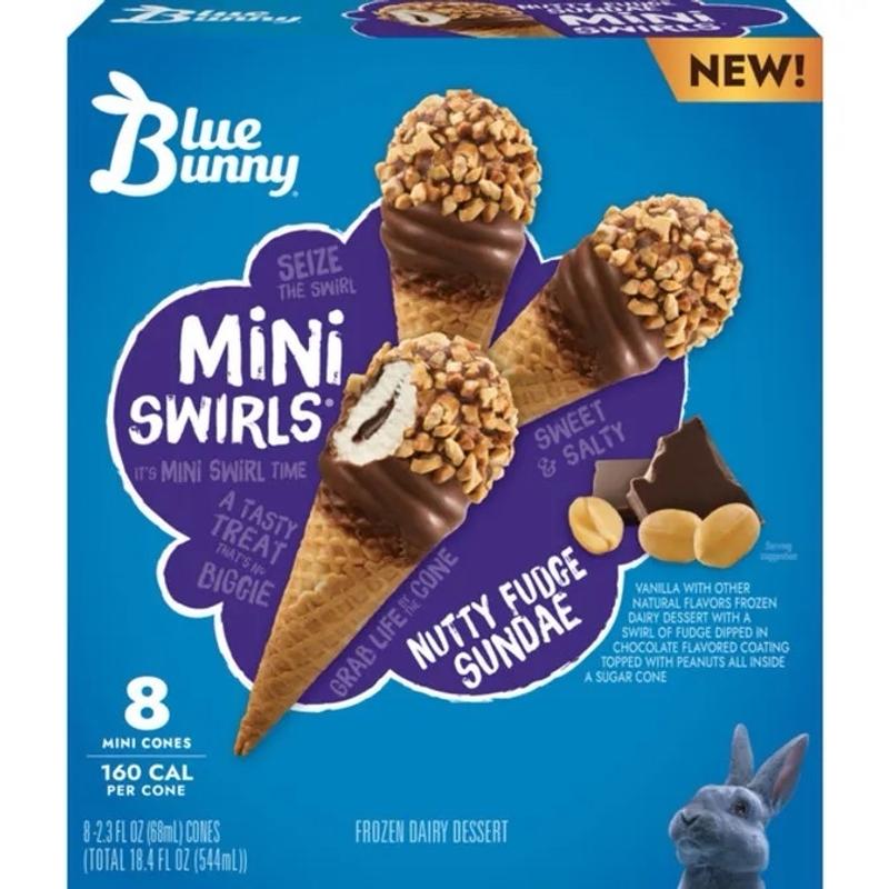 Mini Swirls® Nutty Fudge Sundae - Blue Bunny