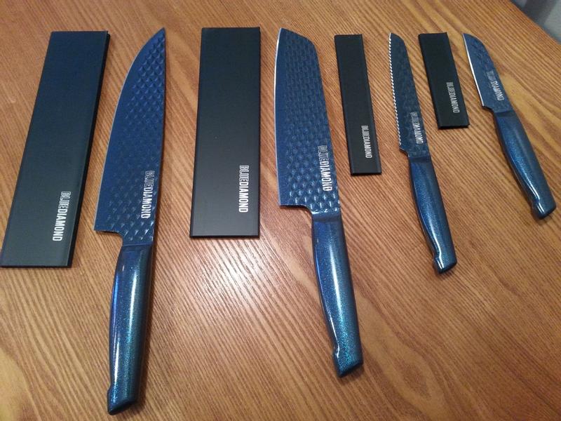 Blue Diamond Sharp Stone Nonstick Knife Set, 3-piece knife set knife  kitchen accessories knives set - AliExpress
