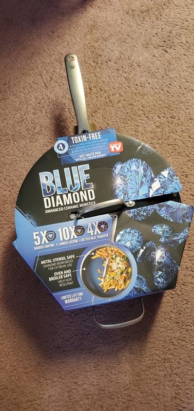 Blue Diamond Classic 5-Quart Sauté Pan with Lid and Helper Handle