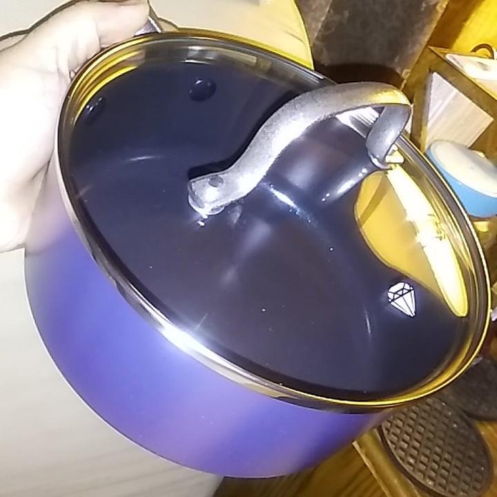 My beautiful Blue Diamond Saucepan and Glass lid