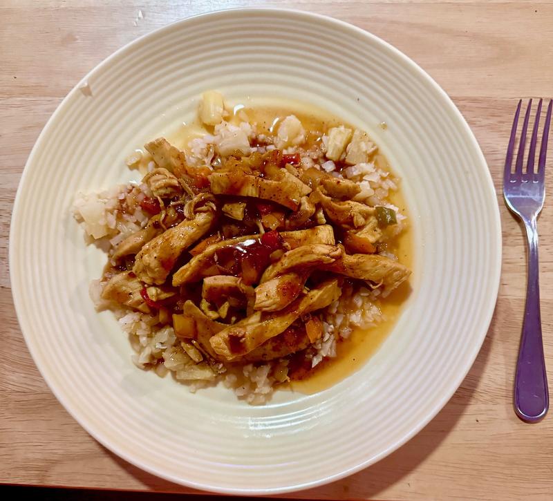 Chicken and rice with a kick