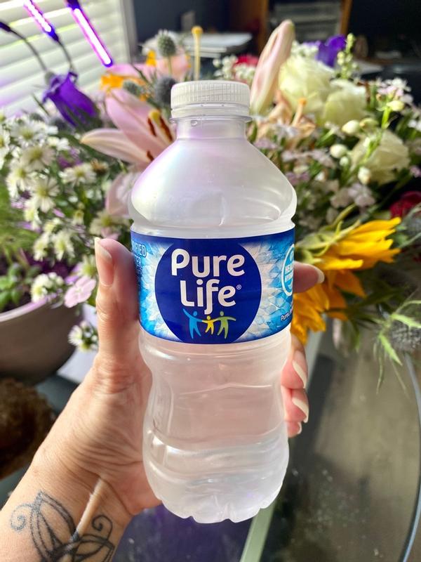 Pure Life Purified Water, 12 Fl Oz, Plastic Bottled Water, Pack of