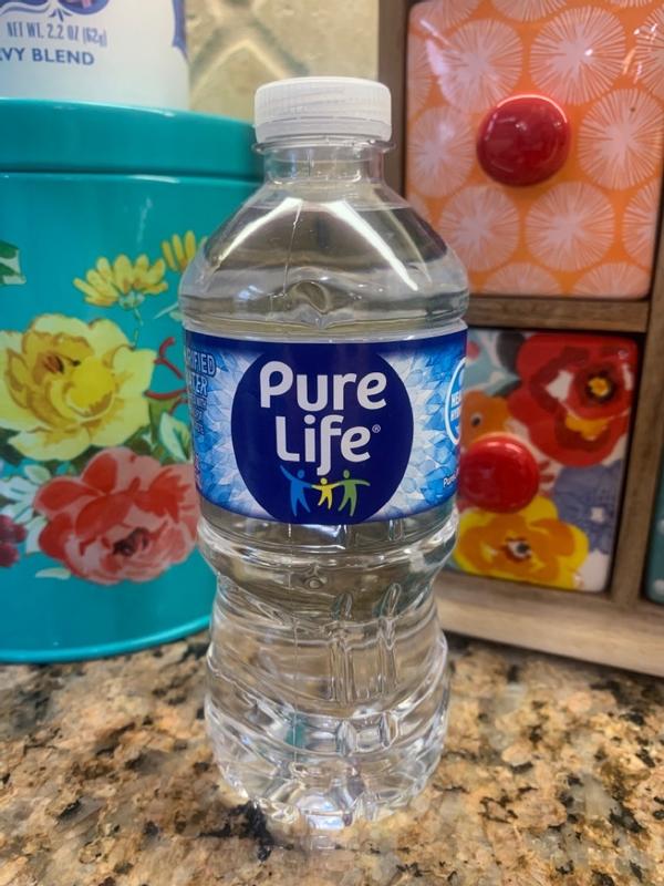 Pure Life Purified Water, 12 Fl Oz, Plastic Bottled Water, Pack of