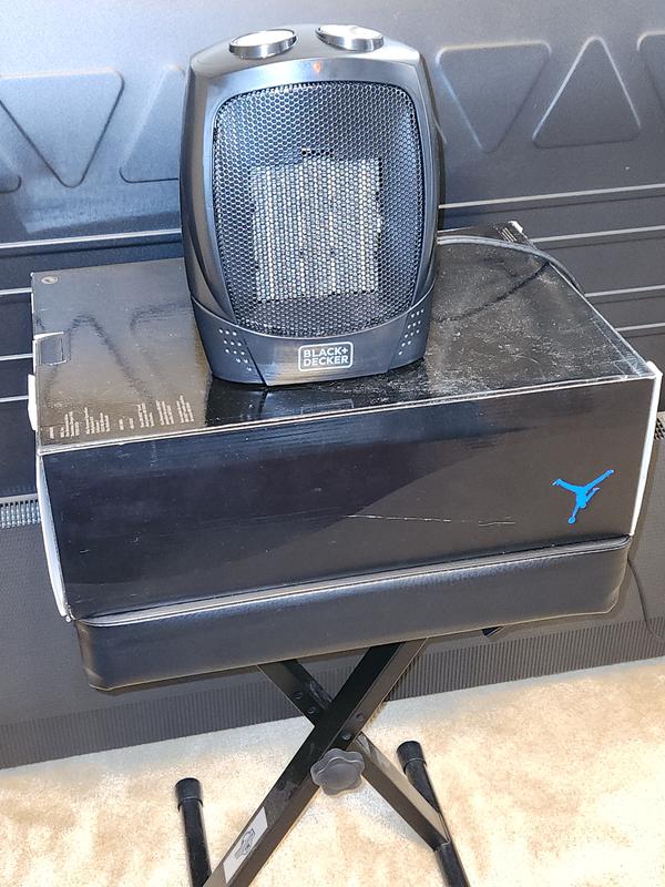 Set up in small bedroom.