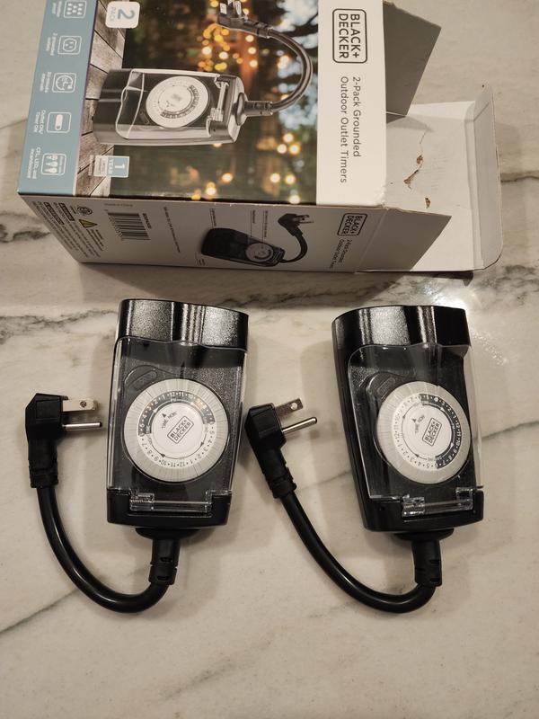BLACK+DECKER Light Timers, Indoor, Programmable, 2 Pack, with