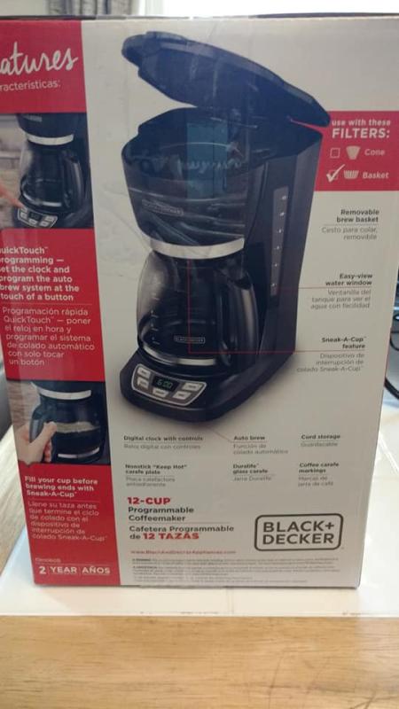 BLACK+DECKER 12-Cup Black Residential Drip Coffee Maker in the