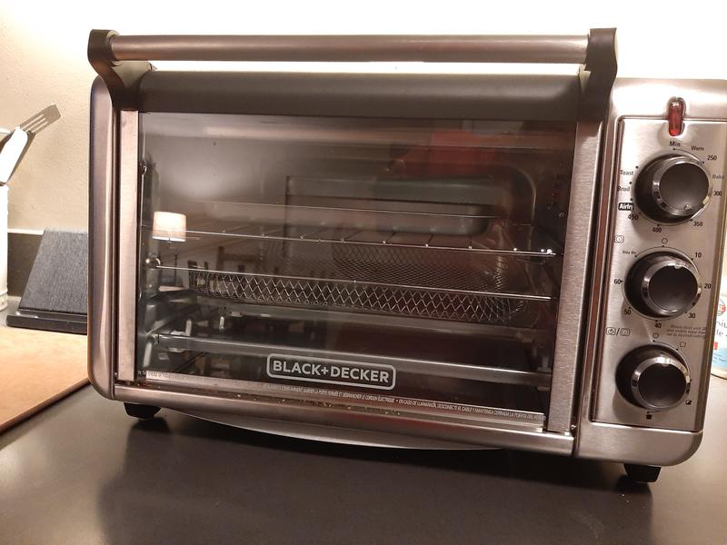 BLACK+DECKER Crisp 'N Bake 1500 W 6-Slice Stainless Steel Toaster Oven  TO3215SS - The Home Depot