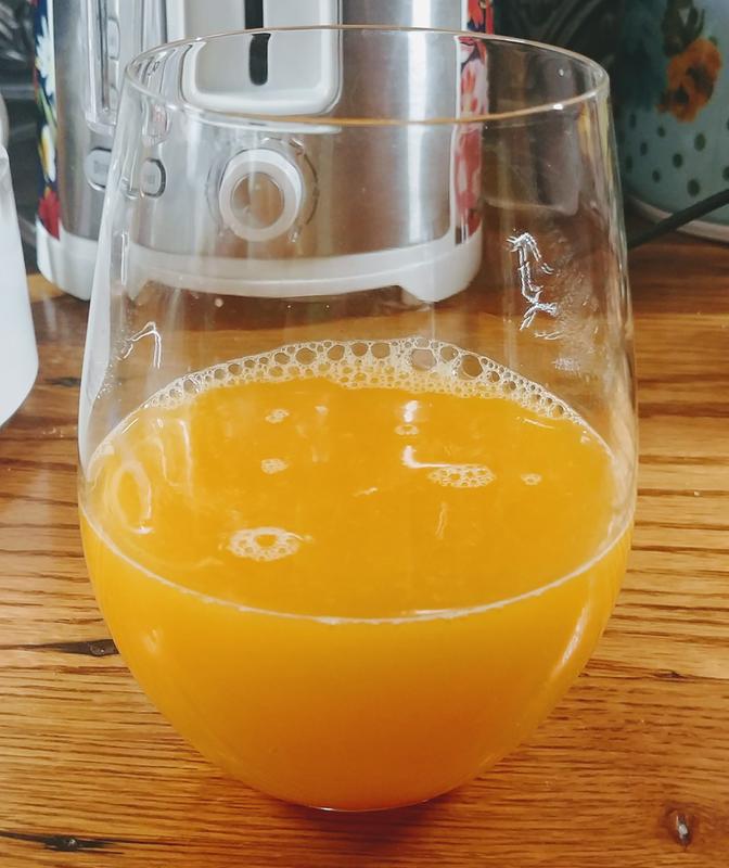 Delicious glass of orange juice.