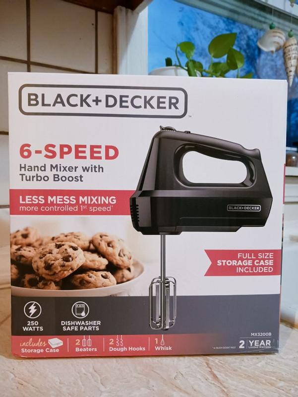 6 Speed Hand Mixer with Turbo Boost Black BLACK DECKER