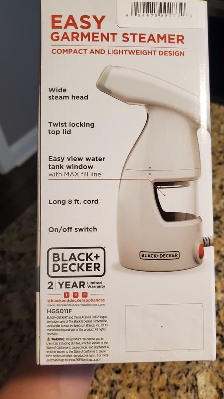 Black Decker Easy Garment Steamer Steamers Everyday Home