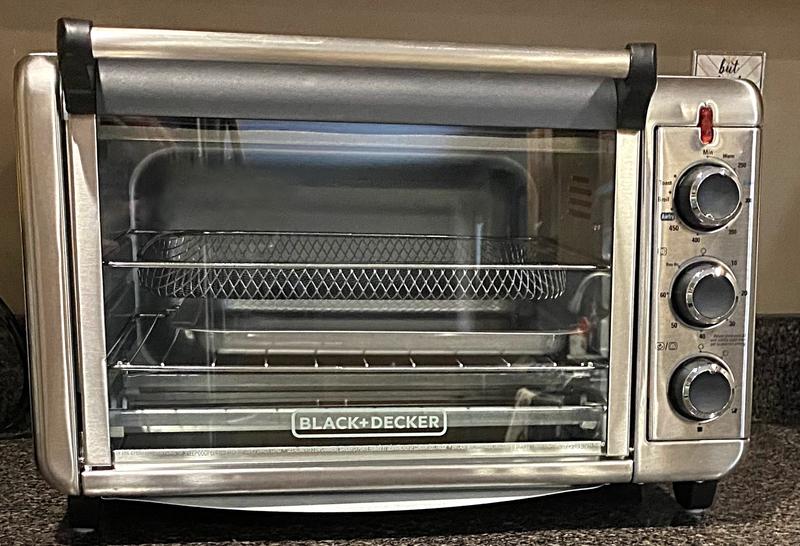 Black Decker Silver Toaster Oven Air, Black Decker To3000g 6 Slice Convection Countertop Toaster Oven Silver