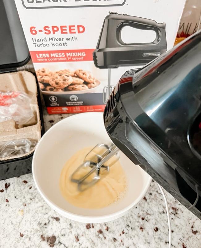 6 Speed Hand Mixer with Turbo Boost Black BLACK DECKER