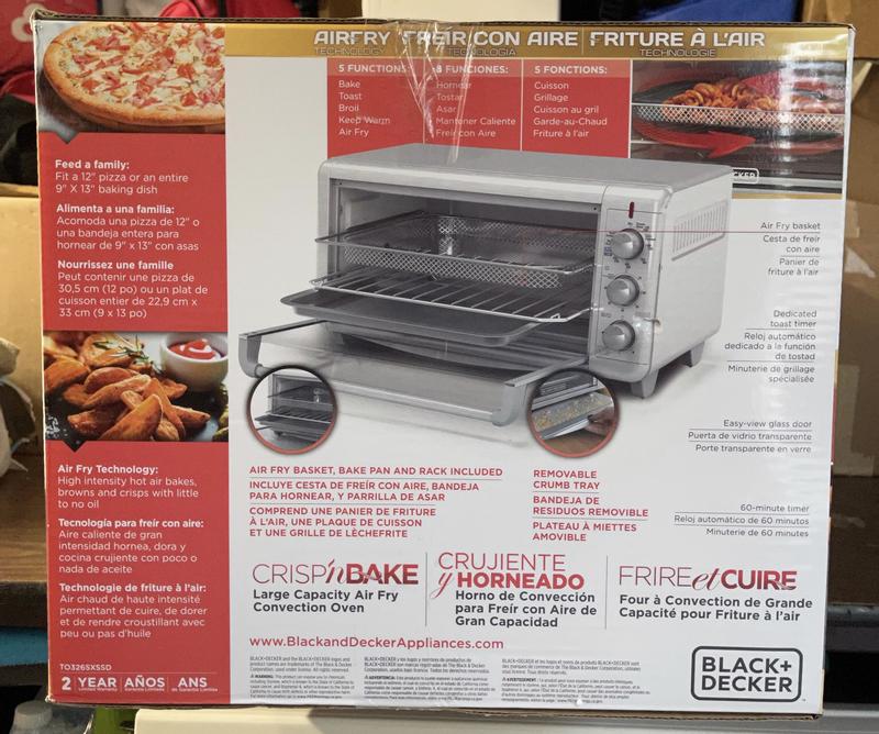 BLACK+DECKER Crisp 'N Bake 8-Slice Stainless Steel Convection Toaster Oven  (1500-Watt) in the Toaster Ovens department at