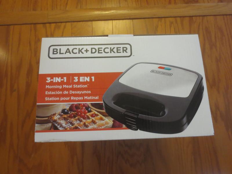 BLACK+DECKER 3-in-1 Black Morning Meal Station Waffle Maker and