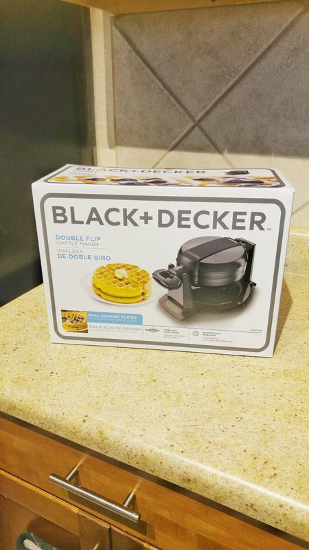 BLACK+DECKER WMD200B Double Flip Waffle Maker - Black for sale online