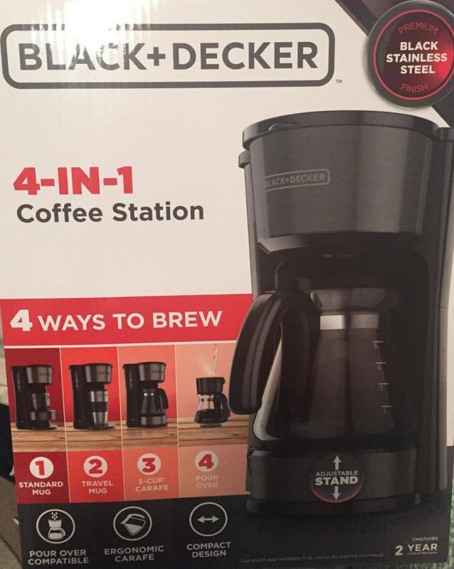 The coffee pot , outlining it's features