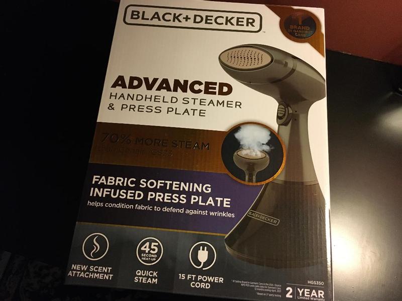 Black+Decker Gray Blue 1400 Watt Advanced Handheld Garment Steamer Used