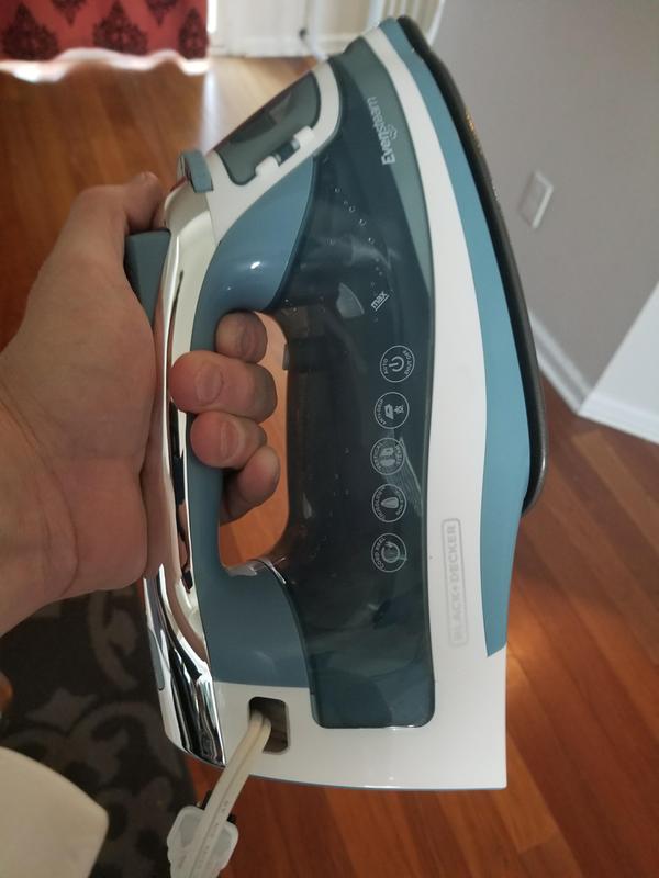 Steam Iron Retractable Cord Blue Rebelstork US