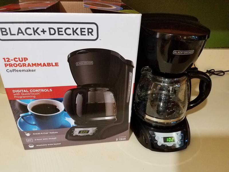 BLACK & DECKER 12-Cup Black Programmable Coffee Maker in the 