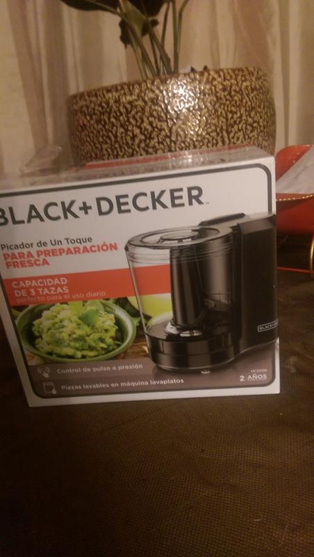 Black+Decker 1 1/2 Cup Food Processor HC150B, Color: Black