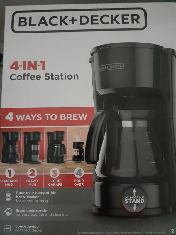 Black+decker - 4-in-1 5-Cup Coffeemaker - Black