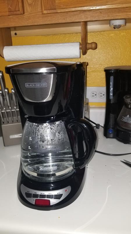 BLACK DECKER 12 Cup Programmable Black Drip Coffee Maker with